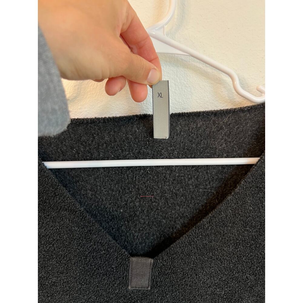 Henriette Steffensen Copenhagen Gray Minimalist Fleece Pullover Women's XL - Picture 4 of 5